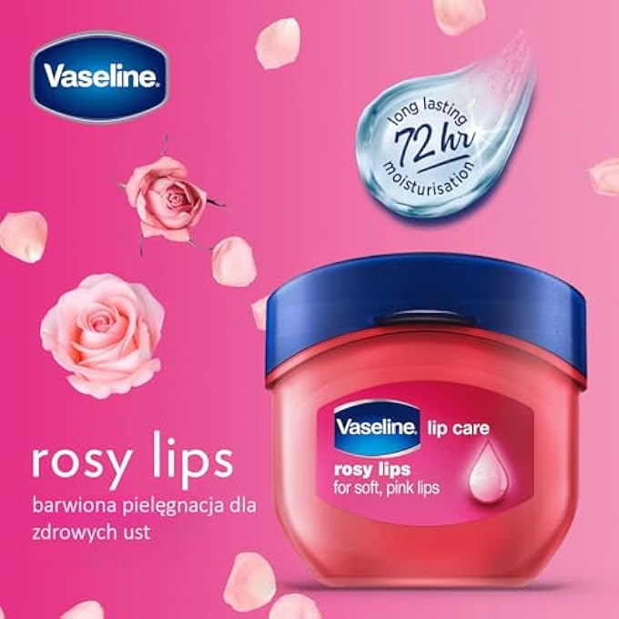 Vaseline LIP THERAPY LIP BALM MINI, ROSY LIPS | LIP REPAIR IN A CONTAINER FOR ED, DRY LIP | TRAVEL SIZE 0.5 OZ (PACK OF 2) - Image 4